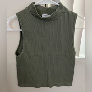 Ribbed Mock Neck Tank